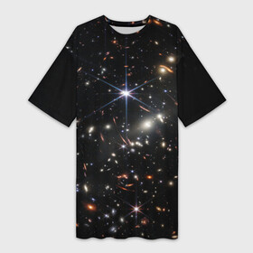 Платье-футболка 3D с принтом Новое изображение ранней вселенной от Джеймса Уэбба в Новосибирске,  |  | james webb telescope | nasa | space | universe | вселенная | галактика | зведы | звездное небо | звезды в космосе | изображение ранней вселенной | космос | наса | телескоп джеймс уэбб | фото вселенная | фото космос