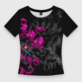 Женская футболка 3D Slim с принтом Абстрактные 3D молекулы и соединения  Розовый в Новосибирске,  |  | Тематика изображения на принте: 3d | abstraction | art | artwork | atoms | colorful | colors | dark | darkness | graphics | molecules | patterns | surrealism | sweethuman | sweethumen | абстракция | арт | атомы | графика | искусство | молекулы | разноцветный | сюрреализм | темнота | тьм