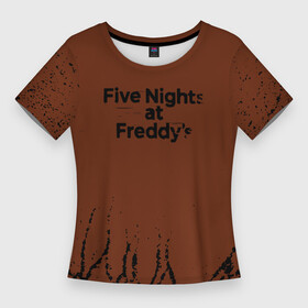Женская футболка 3D Slim с принтом Five Nights At Freddy s : game в Новосибирске,  |  | at freddys | five nights | five nights at freddys | fnaf | game | games | paint | бонни | брызги | игра | игры | краска | пять ночей | пять ночей с фредди | с фредди | фнаф | фокси | фредди | чика