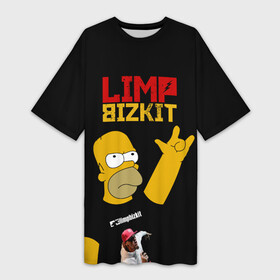 Платье-футболка 3D с принтом Limp Bizkit Симпсоны в Новосибирске,  |  | Тематика изображения на принте: bizkit | gomer | homer | limp | limp bizkit | music | rock | simpson | simpsons | бизкиты | гомер | лимп бизкит | лимпы | липкие письки | музыка | рок | рокер | симпсон | симпсоны