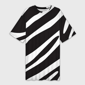 Платье-футболка 3D с принтом анималистичный рисунок зебра в Новосибирске,  |  | animal | animalistic | animals | black | black and white | bw | stripes | white | zebra | zebra stripes | анималистичный | белый | животное | животные | звери | зверь | зебра | полосы | полосы зебры | чб | черно белый | чернобелый | черный