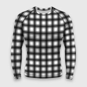 Мужской рашгард 3D с принтом Black and white trendy checkered pattern в Новосибирске,  |  | black and white | checkered pattern | trendy | в клетку | геометрический узор | клетчатый узор | модный | черно белая клетка