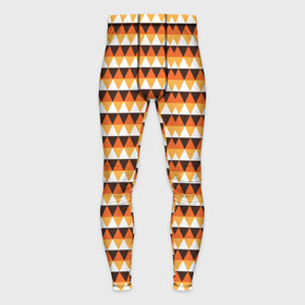 Мужские тайтсы 3D с принтом Треугольники на оранжевом фоне в Новосибирске,  |  | Тематика изображения на принте: абстрактные | классика | классические | нейтральные | спокойные | узор | узоры