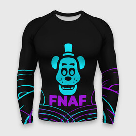 Мужской рашгард 3D с принтом FNAF Фредди neon в Новосибирске,  |  | Тематика изображения на принте: at freddys | five nights | five nights at freddys | fnaf | game | games | paint | бонни | брызги | игра | игры | краска | пять ночей | пять ночей с фредди | с фредди | фнаф | фокси | фредди | чика