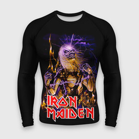 Мужской рашгард 3D с принтом Iron Maiden  рок 80 х в Новосибирске,  |  | iron maiden | железная дева | металл | рок | хеви металл