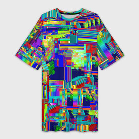 Платье-футболка 3D с принтом Vanguard fractal pattern в Новосибирске,  |  | abstraction | fashion | fractal | glitch | pattern | vanguard | абстракция | авангард | глитч | мода | паттерн | фрактал