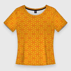 Женская футболка 3D Slim с принтом Желтые лепестки в Новосибирске,  |  | Тематика изображения на принте: абстрактные | геометрия | классика | классические | нейтральные | спокойные | узор | узоры
