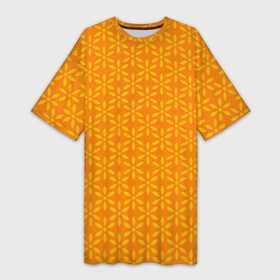 Платье-футболка 3D с принтом Желтые лепестки в Новосибирске,  |  | Тематика изображения на принте: абстрактные | геометрия | классика | классические | нейтральные | спокойные | узор | узоры