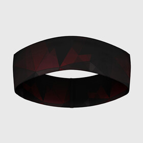 Повязка на голову 3D с принтом Черно красный геометрический в Новосибирске,  |  | abstract | black | black and red | geometric | gradient | gray | ombre | polygonal | red | triangles | абстрактный | геометрический | градиент | красный | омбре | полигональный | серый | треугольники | черно красный | черный | черный и красный
