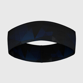 Повязка на голову 3D с принтом Черно синий геометрический в Новосибирске,  |  | abstract | black | black and blue | blue | geometric | gradient | gray | ombre | polygonal | triangles | абстрактный | геометрический | градиент | омбре | полигональный | серый | синий | треугольники | черно синий | черный | черный и синий