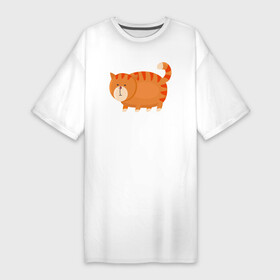 Платье-футболка хлопок с принтом Толстенький оранжевый котик в Новосибирске,  |  | abstraction | animal | art | artwork | cat | colorful | colors | graphics | kitten | patterns | surrealism | sweethuman | sweethumen | абстракция | арт | графика | животное | искусство | кот | котёнок | кошка | разноцветный | сюрреализм | узоры | цвета