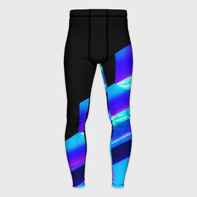 Мужские тайтсы 3D с принтом Яркие неоновые линии в Новосибирске,  |  | black | blue | bright | dark | lines | multicoloured | neon | pink | purple | straight | stripe | synthwave | линии | неон | полосы | прямые | разноцветные | розовый | синий | темный | фиолетовый | черный | яркие