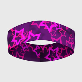 Повязка на голову 3D с принтом Purple stars в Новосибирске,  |  | colorful | space | texture | звезды | космос | красочный | текстура | фиолетовый