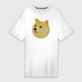 Платье-футболка хлопок с принтом Пухленький Пёс Доге в Новосибирске,  |  | coin | crypto | cryptocurrency | dog | doge | dogecoin | meme | memes | money | puppy | sweethuman | sweethumen | деньги | доге | догекоин | дож | крипто | криптовалюта | мем | мемы | монета | пёс | песик | собака | собачка | щенок