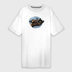 Платье-футболка хлопок с принтом Красивая Бурма в Новосибирске,  |  | бурма | бурманская кошка | бурманский кот | бурманский котенок | кот бурма | котенок бурма | кошка бурма