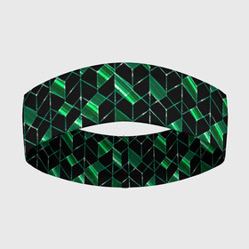 Повязка на голову 3D с принтом Геометрический узор, зеленые фигуры на черном в Новосибирске,  |  | abstract | black | geometric | geometric pattern | green | green and black | polygons | shapes | striped | stripes | абстрактный | геометрический | геометрический узор | зеленый | зеленый и черный | многоугольники | полосатый | полосы | фигуры