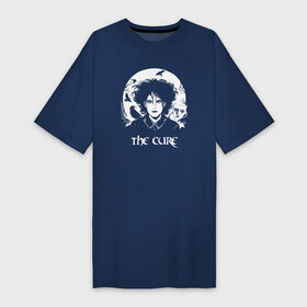 Платье-футболка хлопок с принтом The Cure арт Роберт Смит в Новосибирске,  |  | robert smith | the cure | альтернативный рок | готик рок | группа | зе куре | зе кюре | куре | кюре | новая волна | постпанк | роберт смит | рок | рок группа