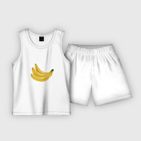 Детская пижама с шортами хлопок с принтом Бананы жёлтые в Новосибирске,  |  | бананы | еда | жёлтый | лето | три банана | фрукт