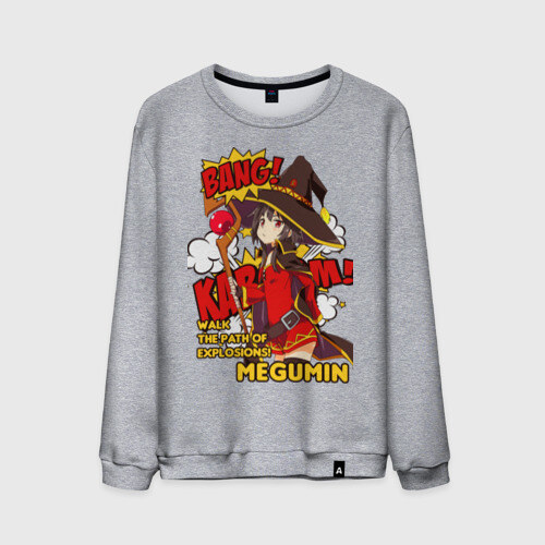 Мужской свитшот хлопок KonoSuba. Мегумин фото