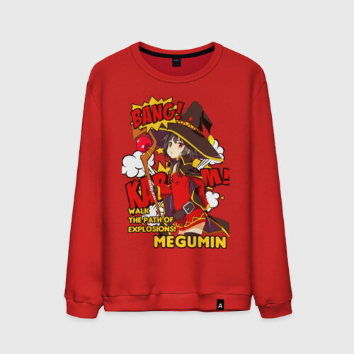 Мужской свитшот хлопок KonoSuba. Мегумин фото