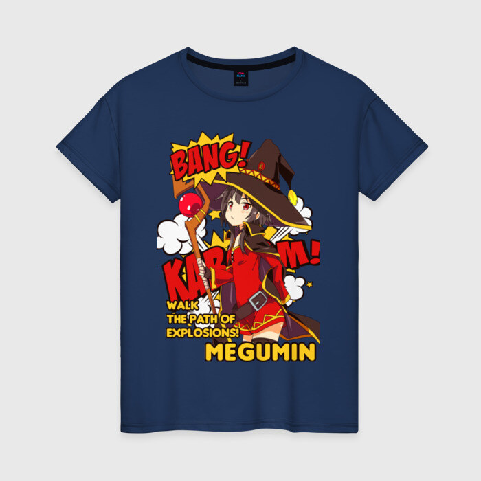 Женская футболка хлопок KonoSuba. Мегумин фото