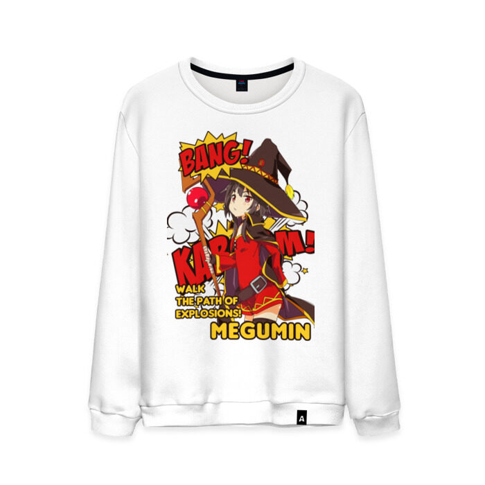 Мужской свитшот хлопок KonoSuba. Мегумин фото