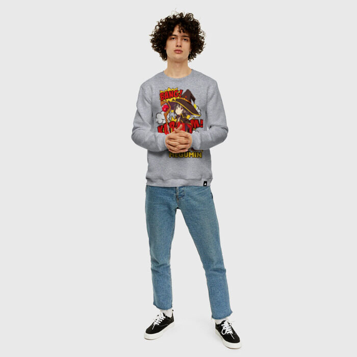 Мужской свитшот хлопок KonoSuba. Мегумин фото