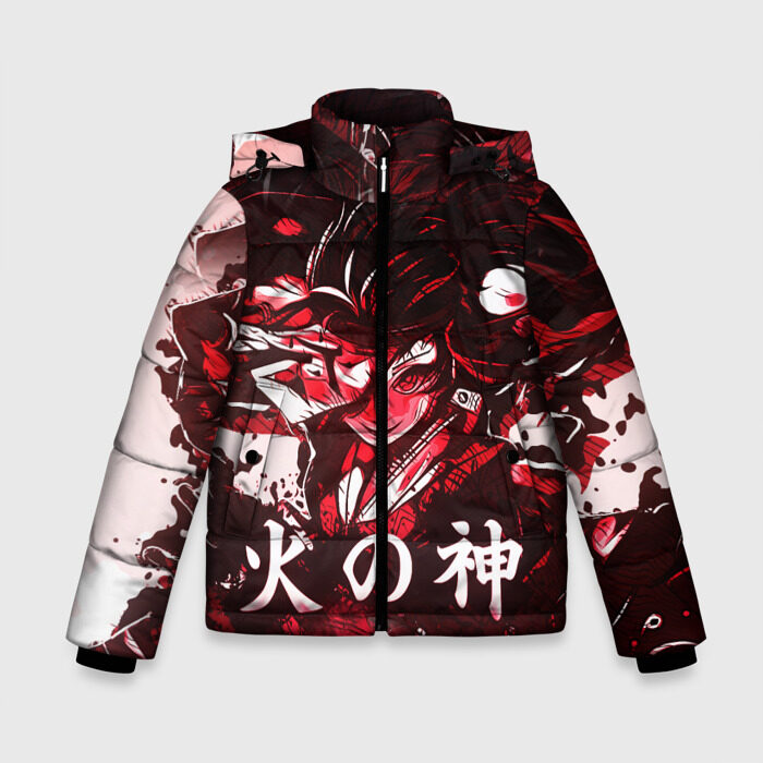 Зимняя куртка для мальчиков 3D КЛИНОК РАССЕКАЮЩИЙ ДЕМОНОВ фото