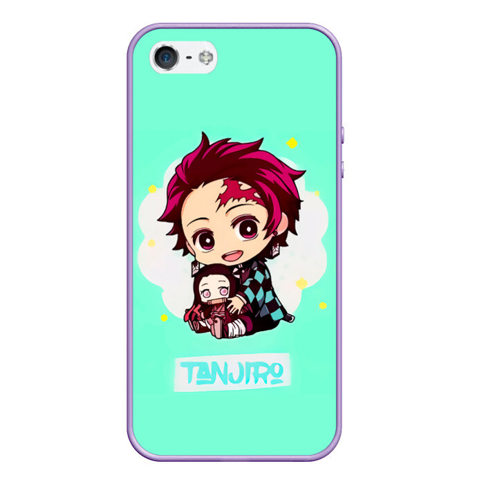 Чехол для iPhone 5/5S матовый Танджиро Клинок, рассекающий демонов фото